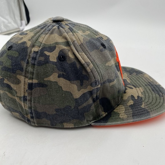 Golden State Warriors Hat Camo Neon Orange Mitchell Ness SnapBack Adjustable VGC - Picture 7 of 12